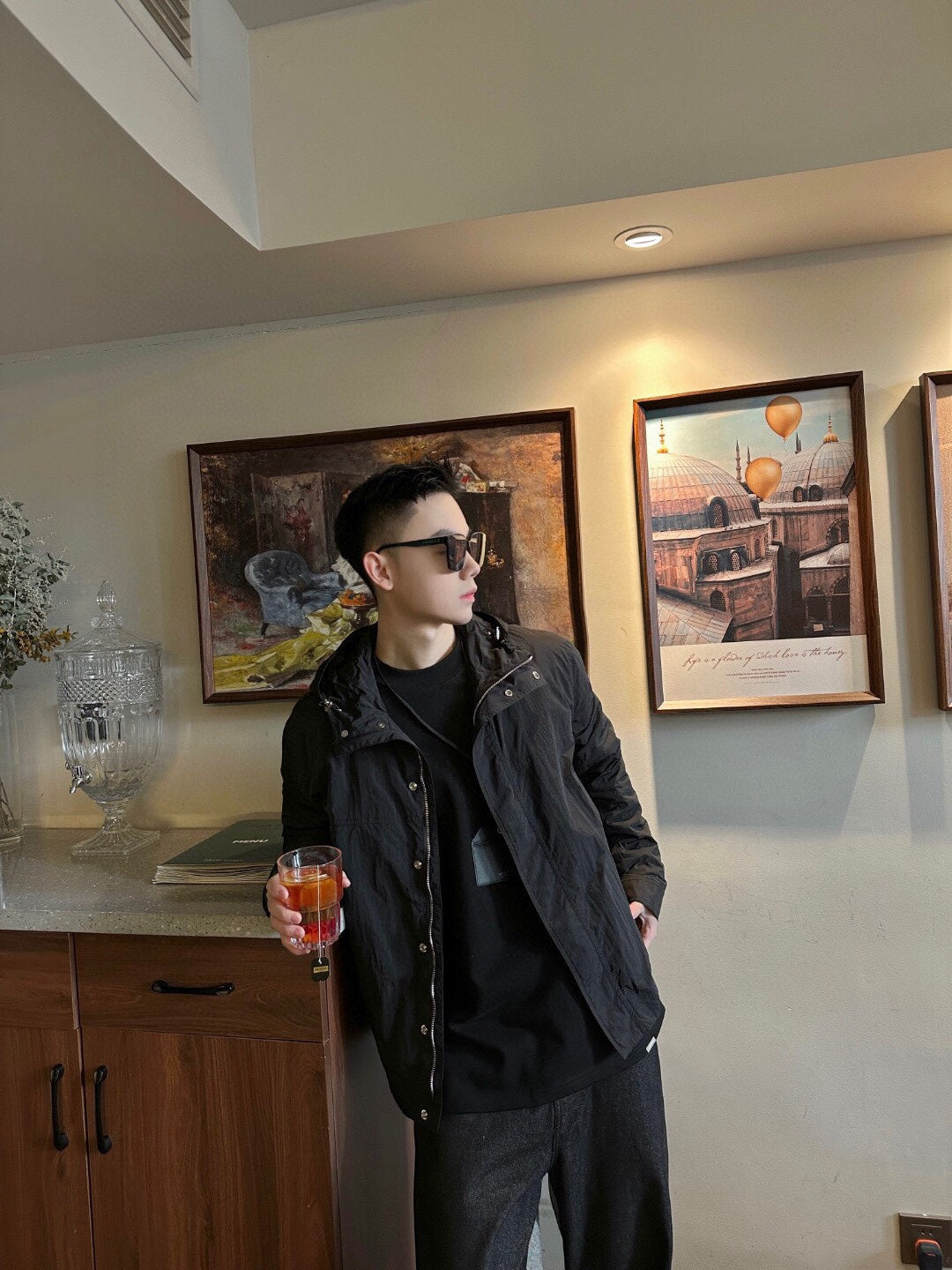 D*or black hooded jacket