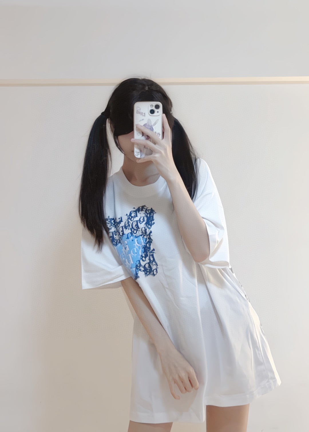 D*or monogram motif t-shirt (white)