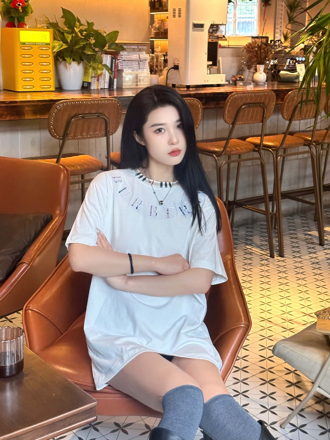 B**rry embroidered logo t-shirt (white)