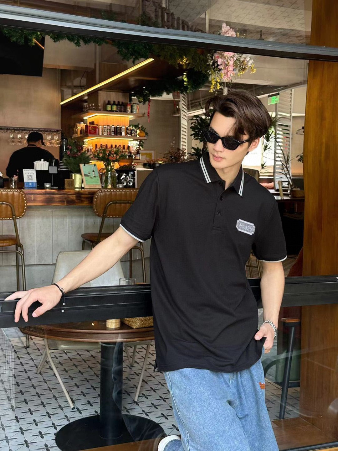 D*or polo shirt (black)