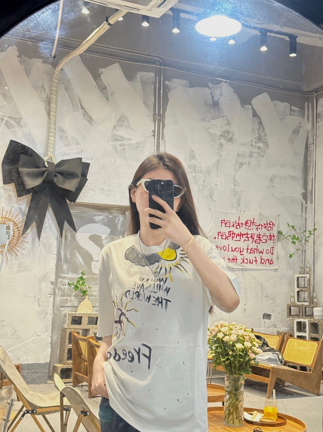 Ch*el "women will save the world" t-shirt in white