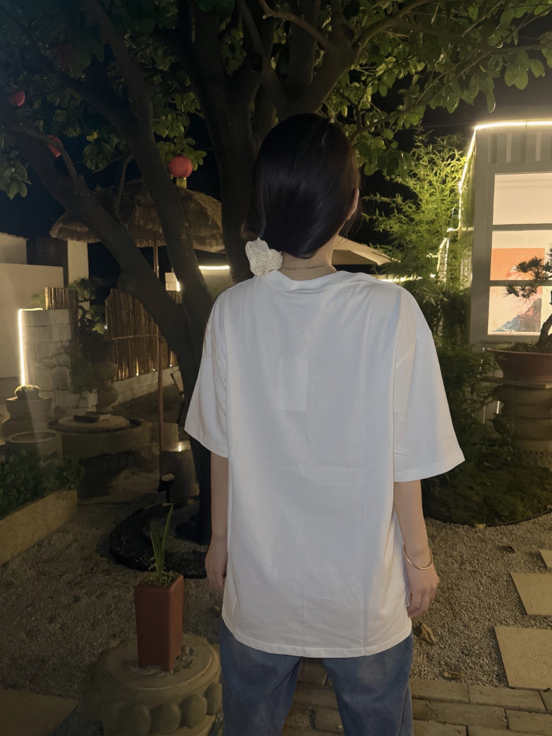 D*or starry sky t-shirt in white