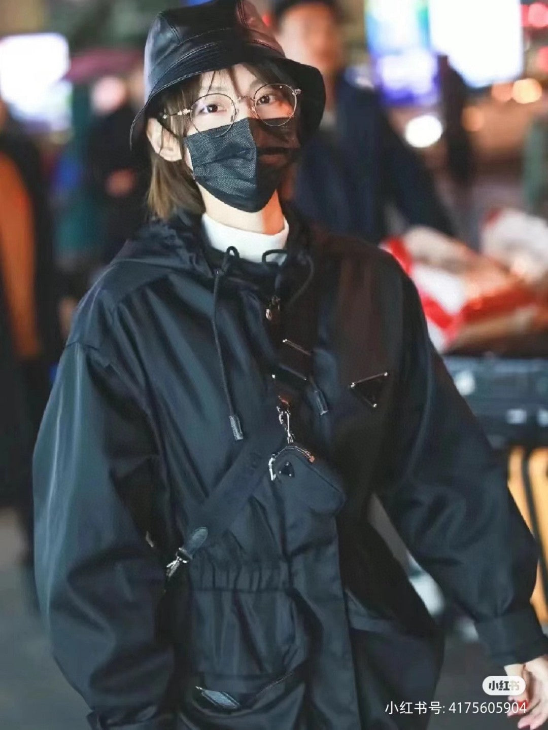 Pra*a nylon hooded jacket
