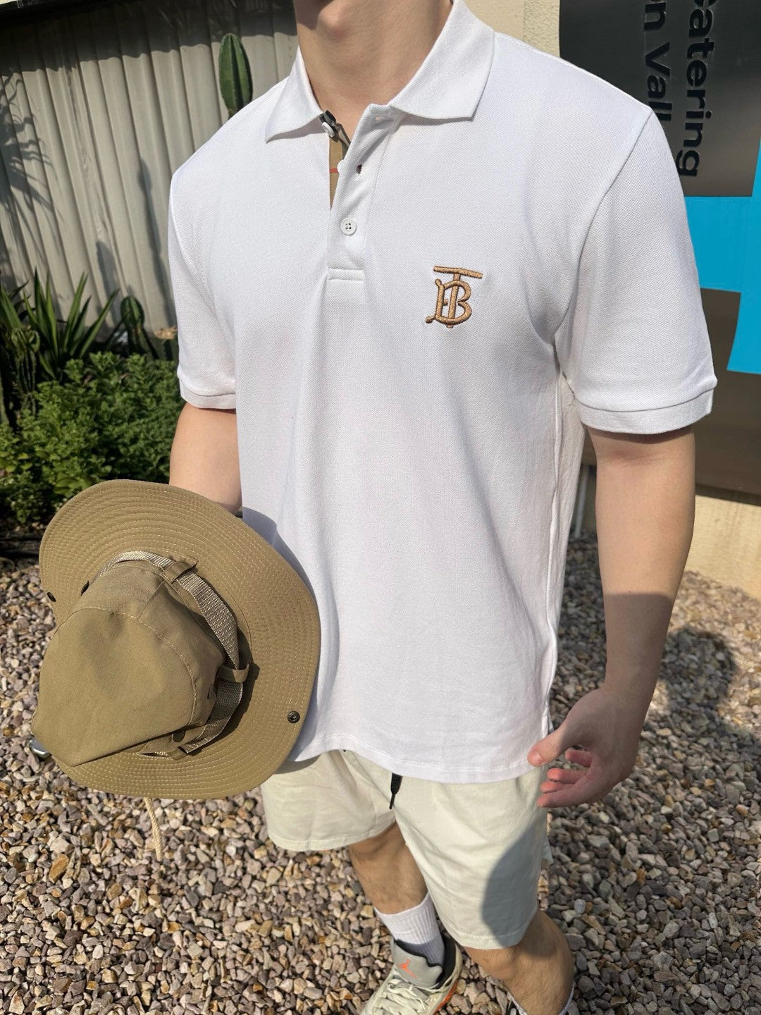 B**rry monogram logo polo shirt