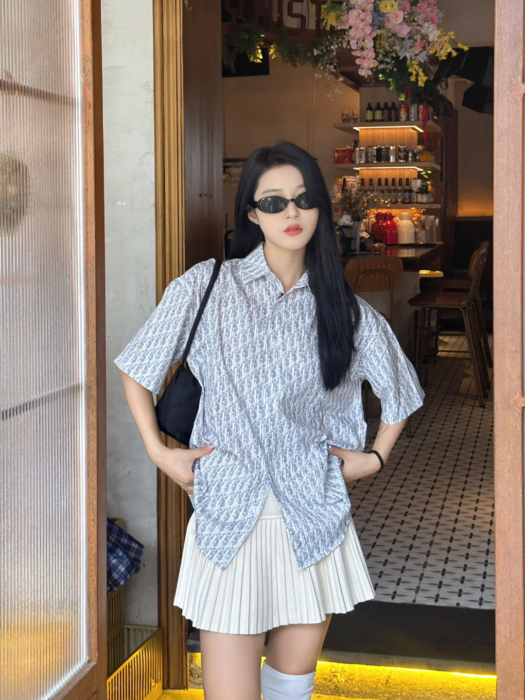 D*or monogram print shirt