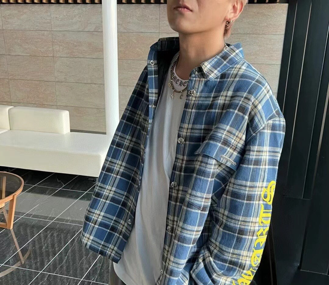 B**rry blue plaid shirt