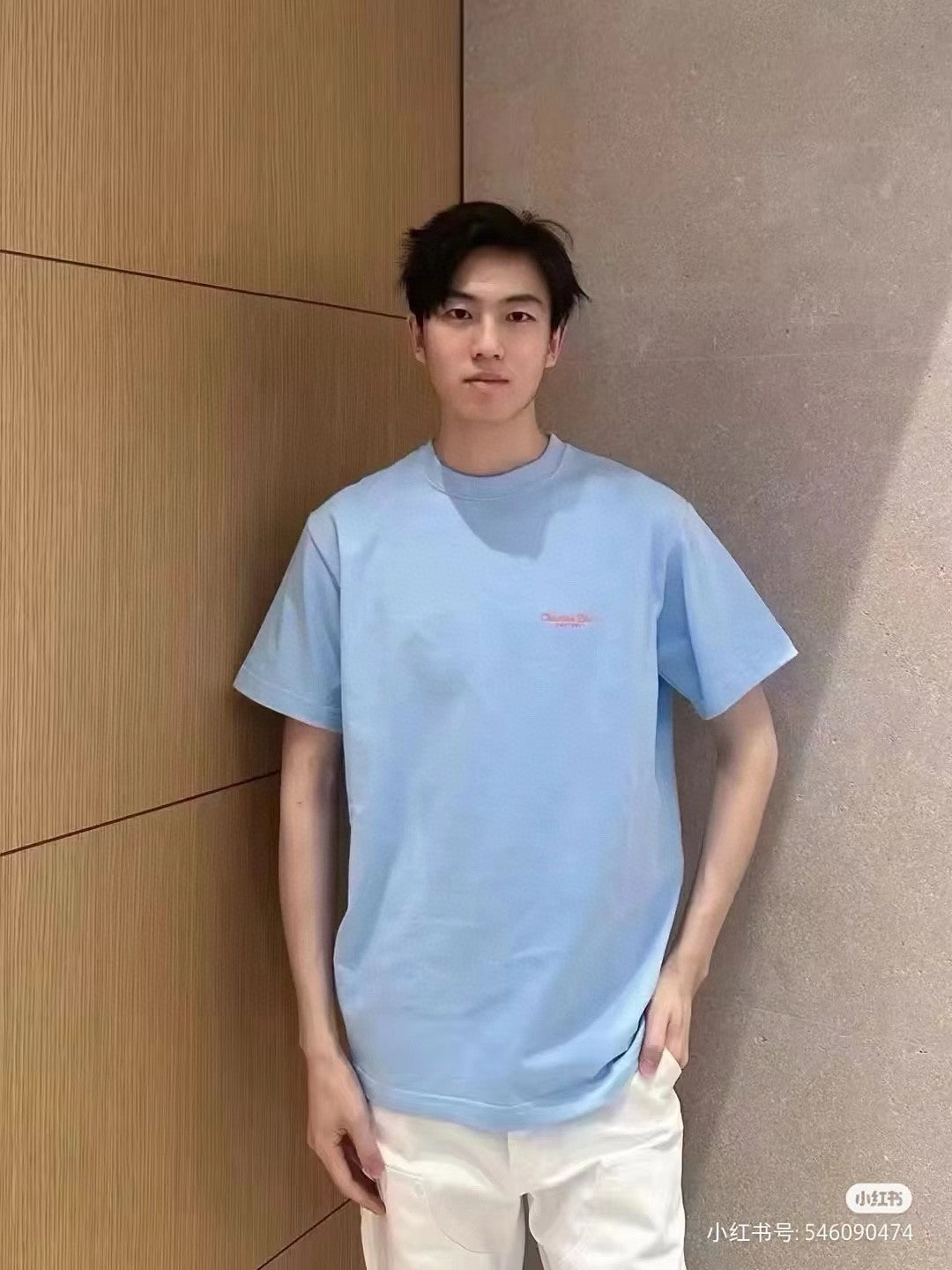 D*or ch**an D*or couture light blue t-shirt