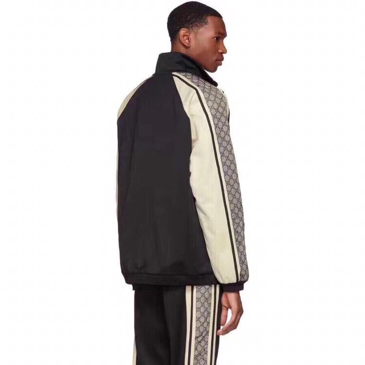 g*u*i gg S*p*e stripe track jacket - black