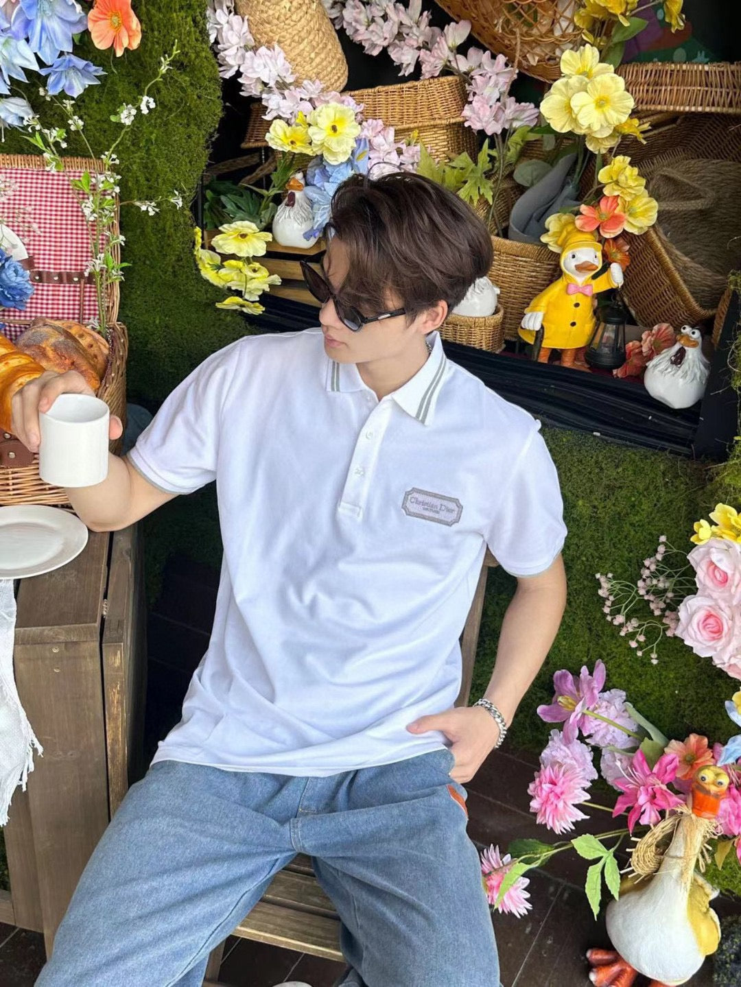 D*or polo shirt (white)