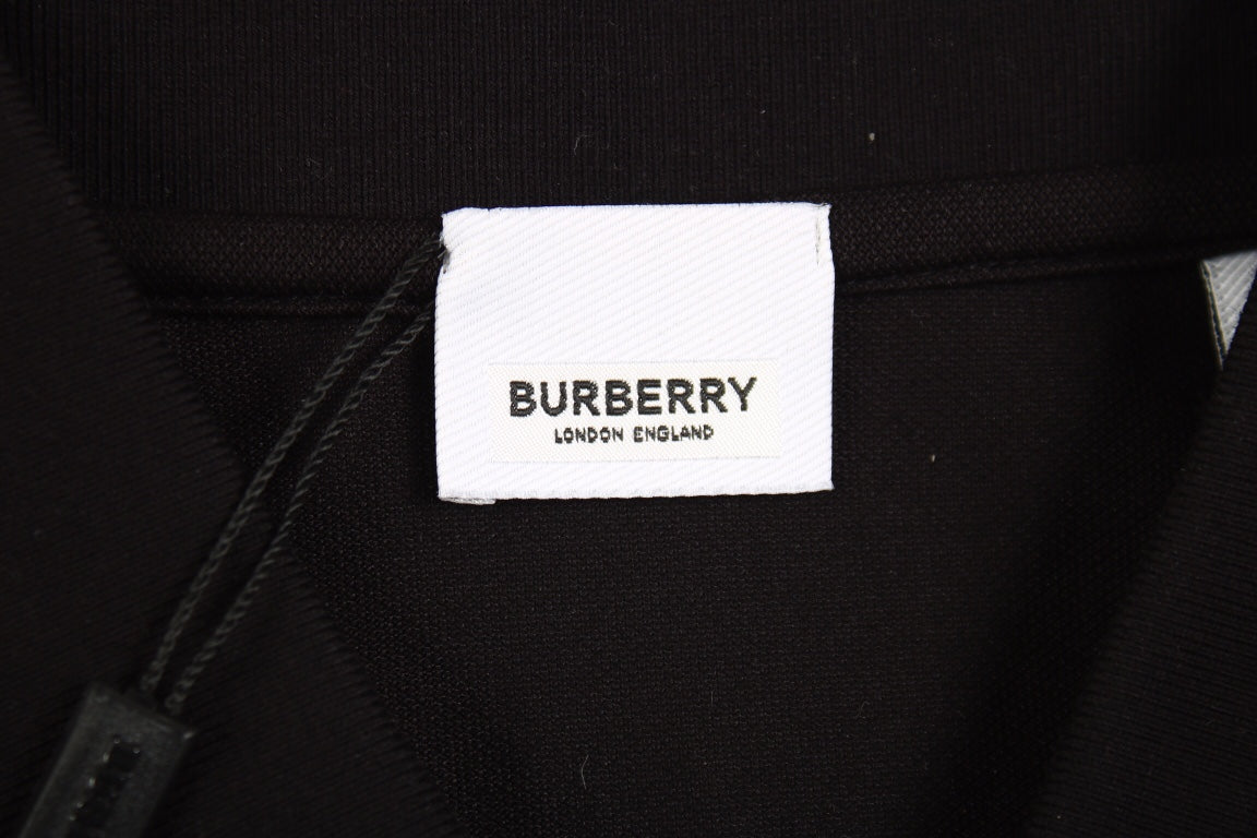 B**rry embroidered knight polo - black