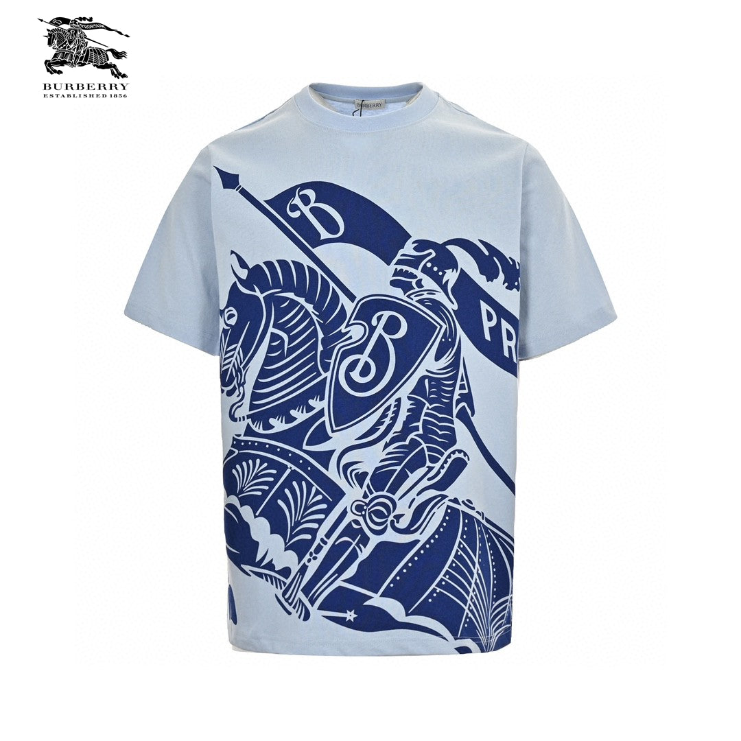 B**rry knight print t-shirt (light blue)