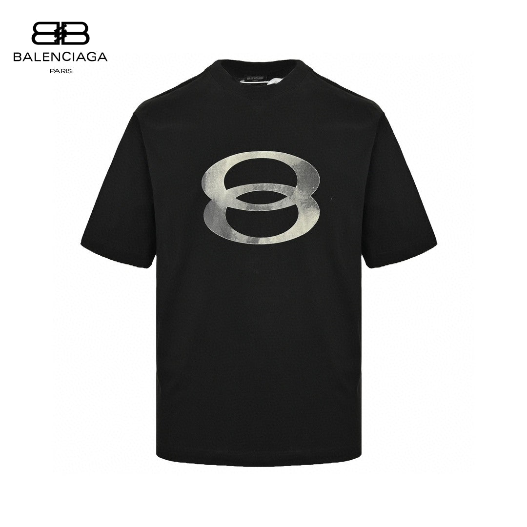 Ba*len*cia*ga oversized '8' logo t-shirt (black)
