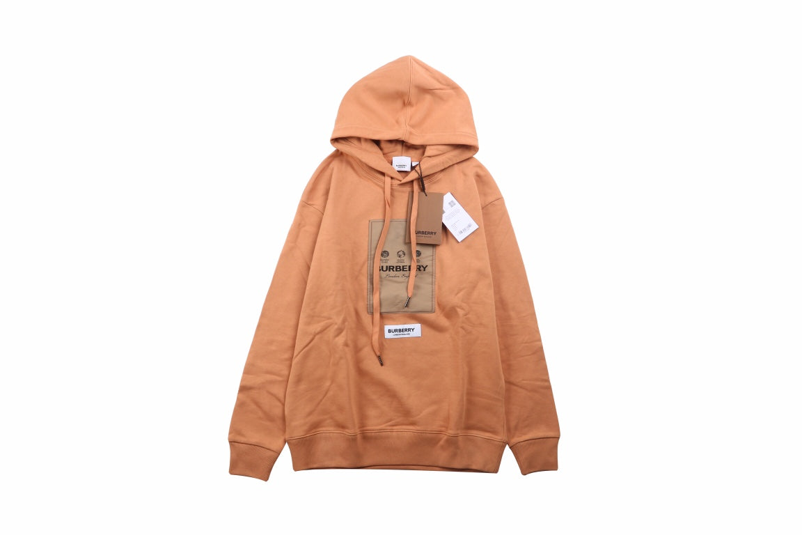 B**rry brown hoodie with logo patch