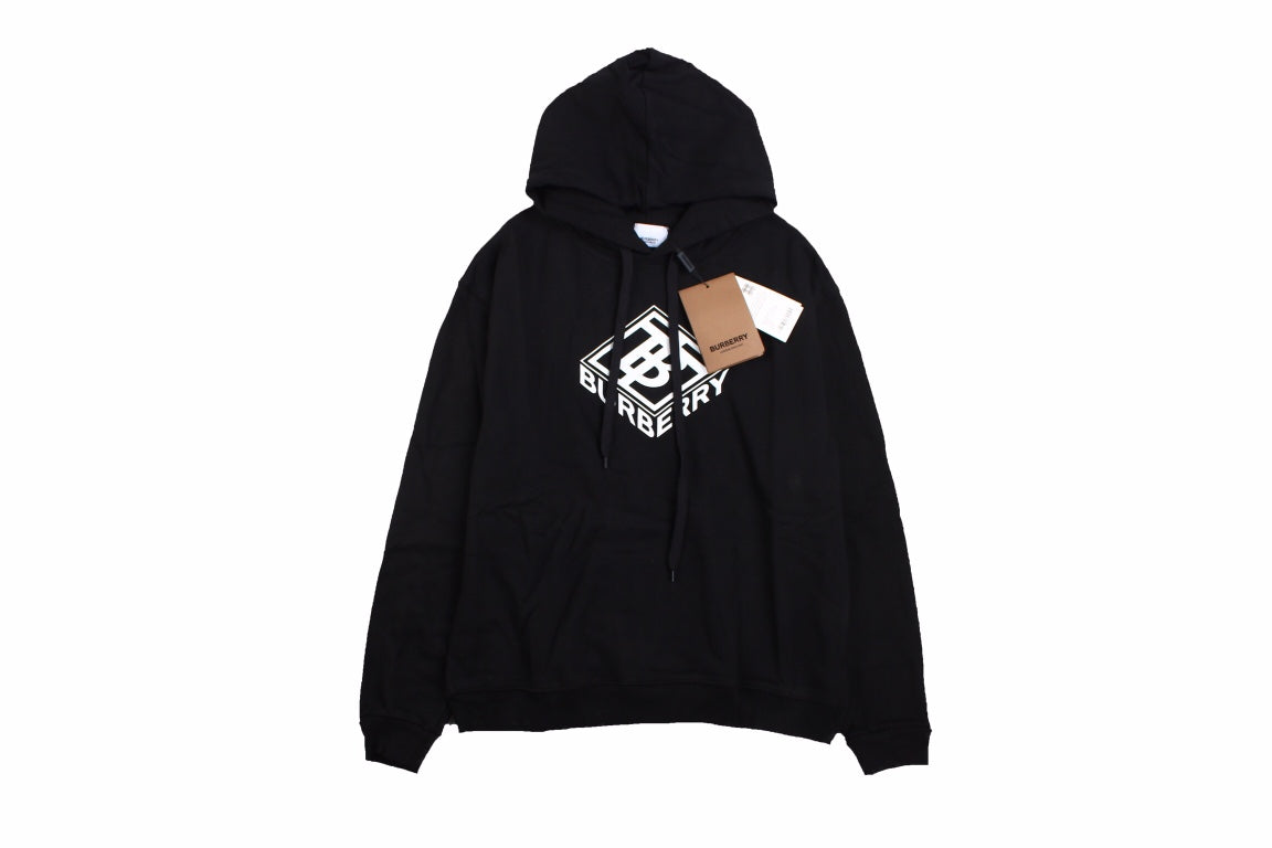B**rry black hoodie with logo design