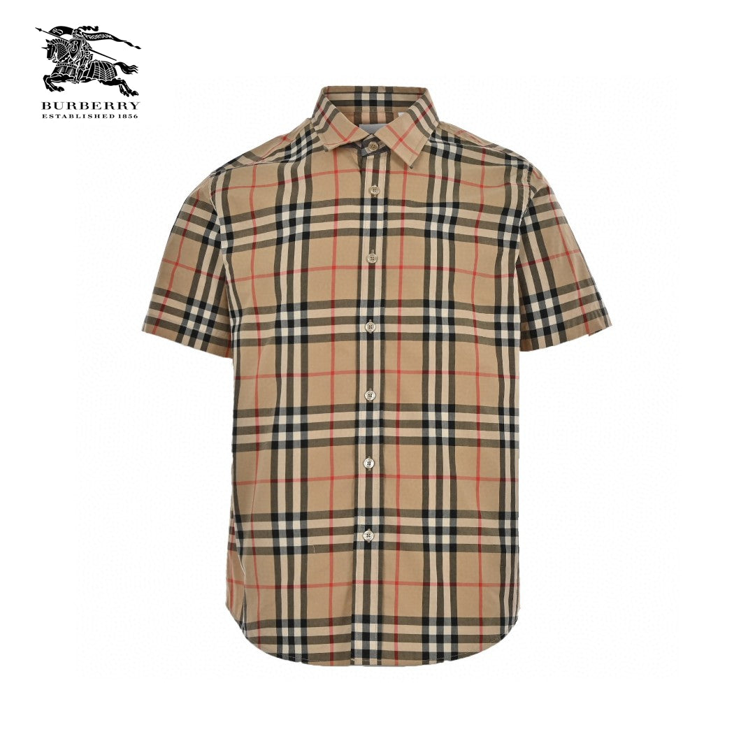 B**rry check short-sleeve shirt