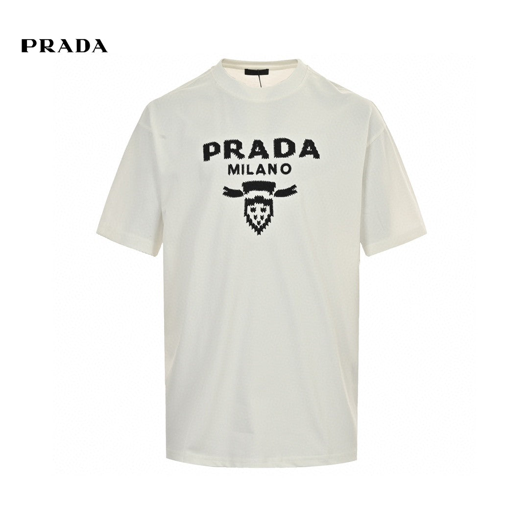 Pra*a milano white emblem t-shirt
