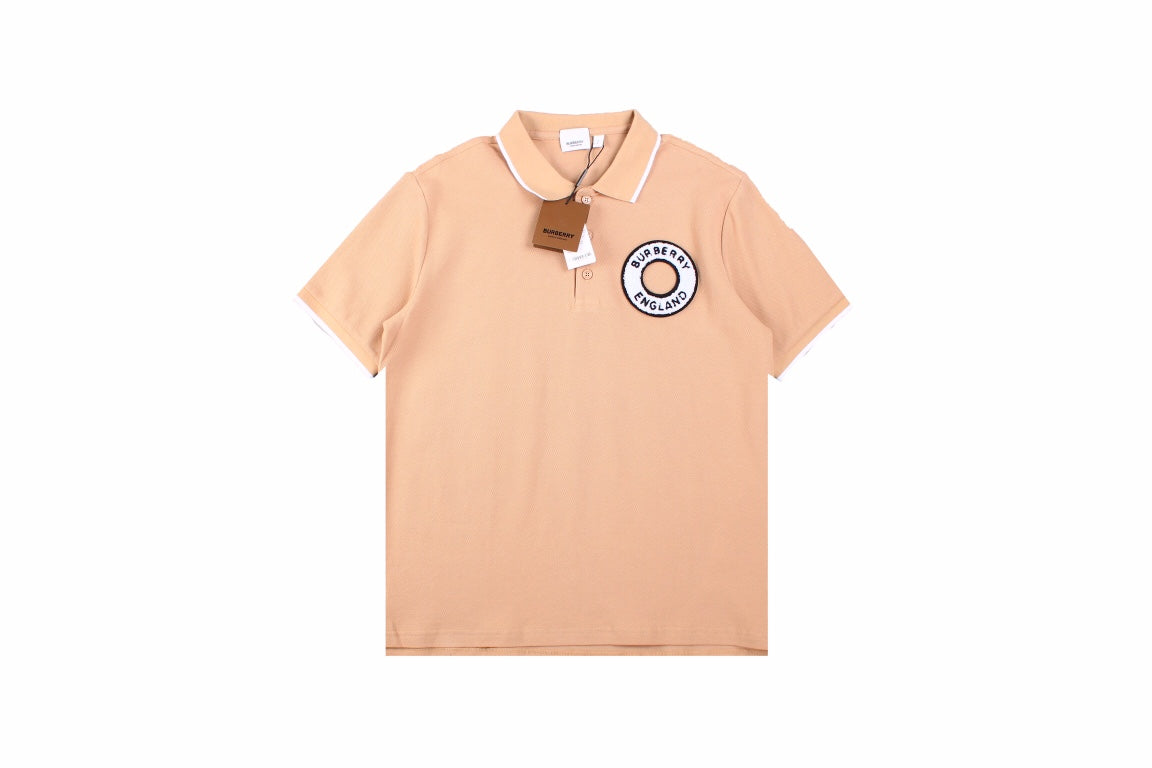 B**rry textured polo shirt in beige