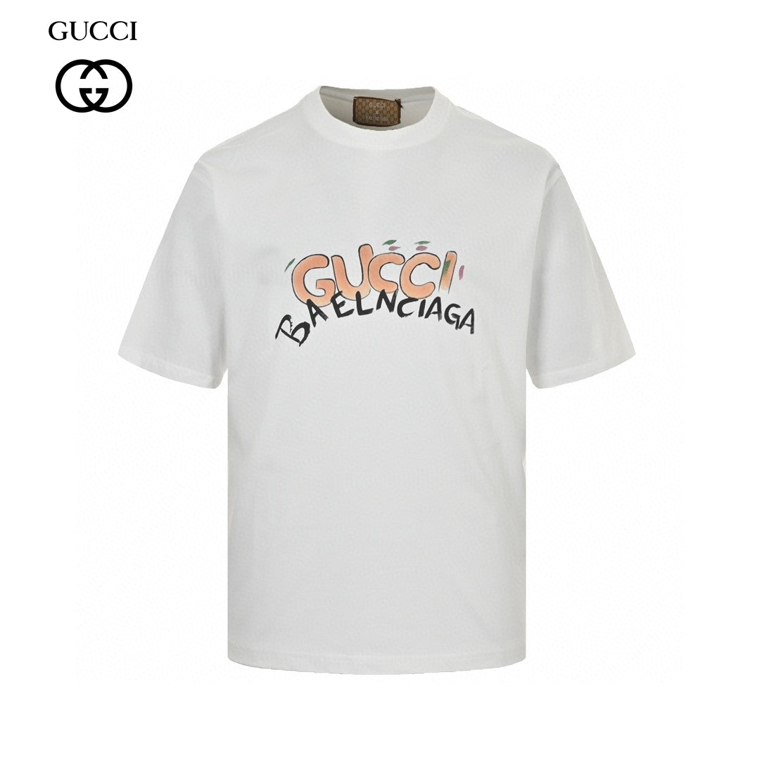 g*u*i x Ba*len*cia*ga collaboration t-shirt (white)