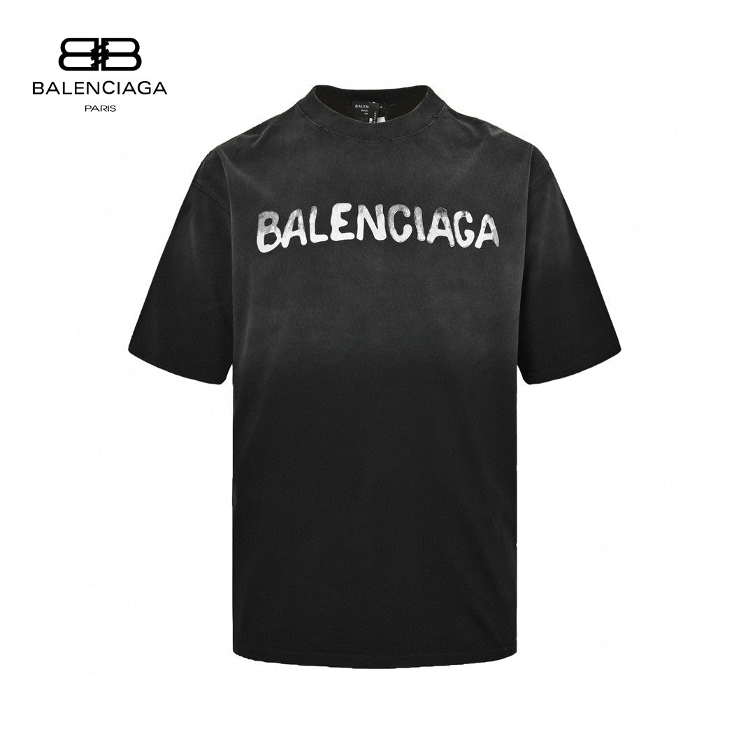 Ba*len*cia*ga spray-paint logo t-shirt (black)