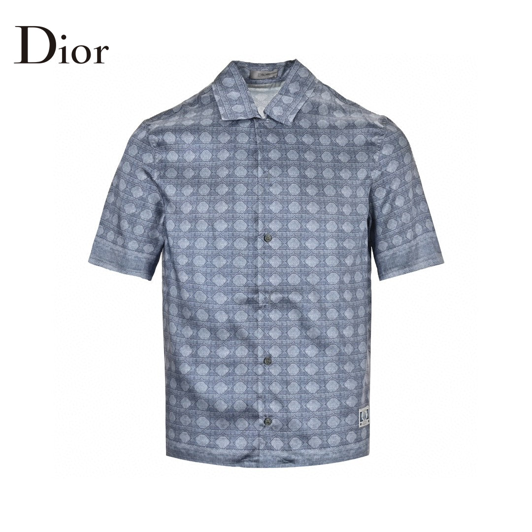 D*or geometric pattern short sleeve shirt