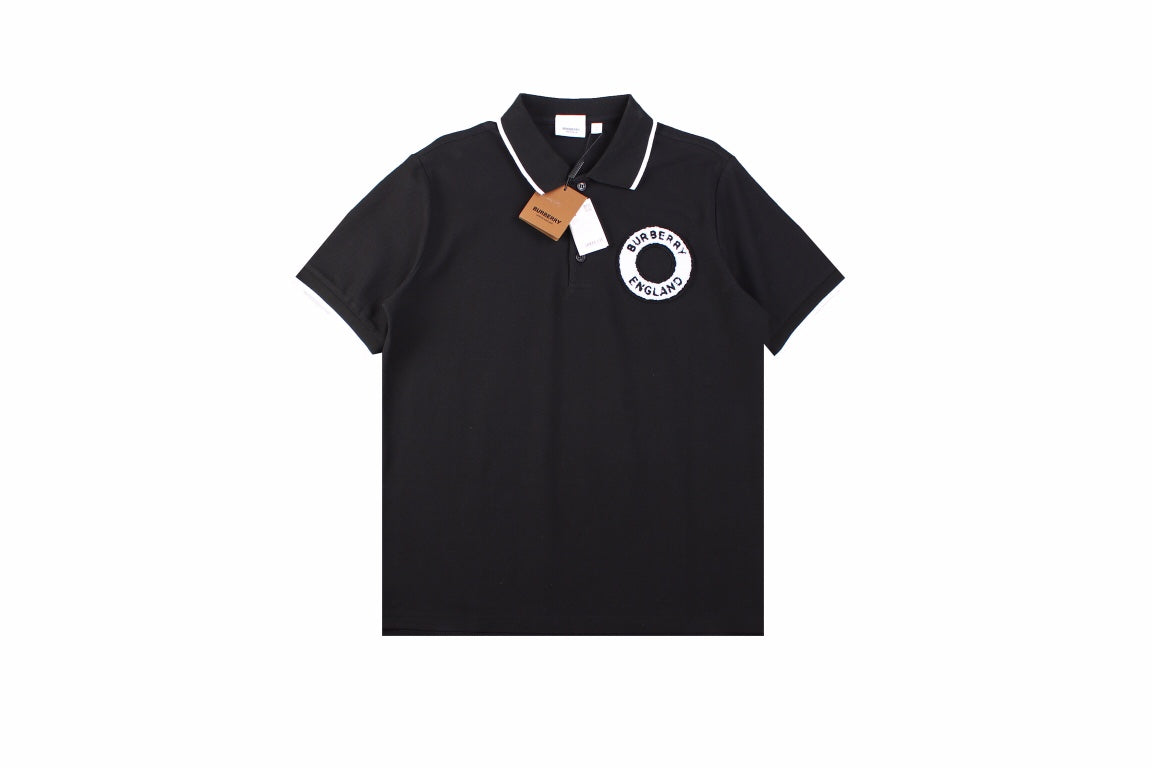 B**rry england logo polo shirt - black