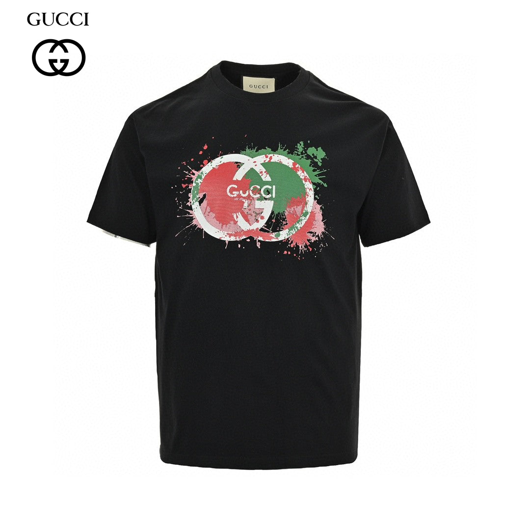 G*u*i splatter logo t-shirt (black)