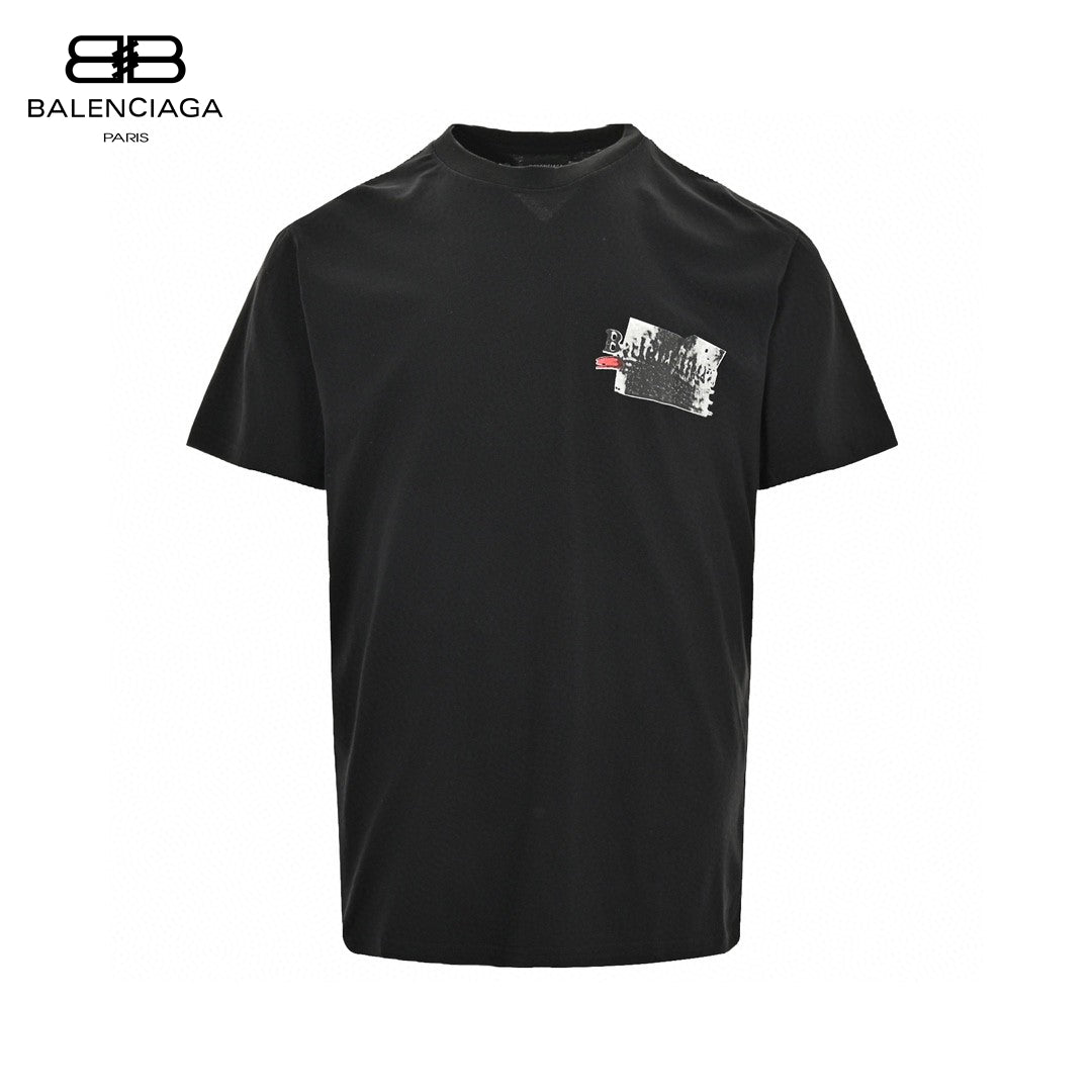Ba*len*cia*ga black graphic t-shirt