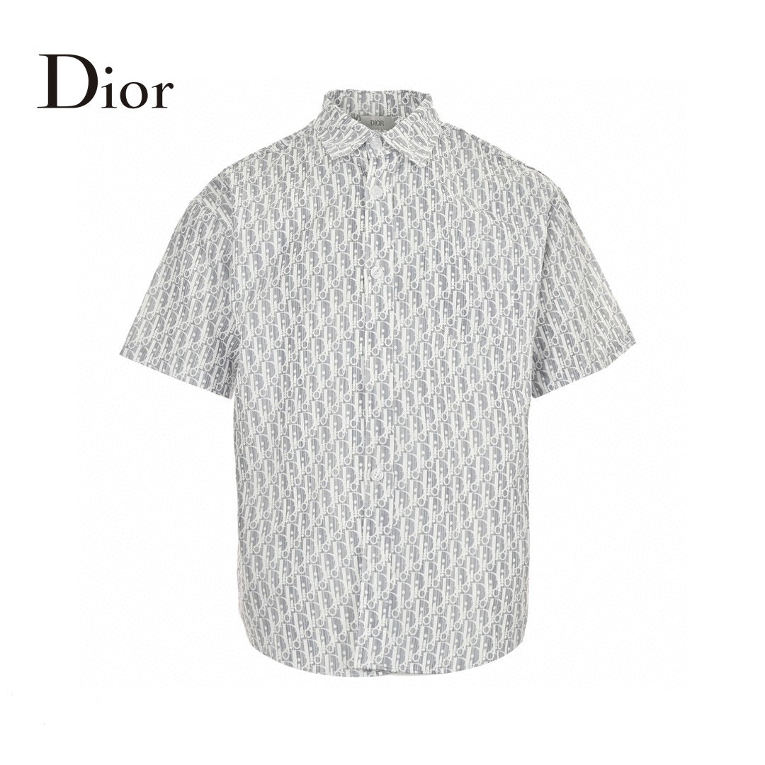 D*or monogram print shirt (gray)