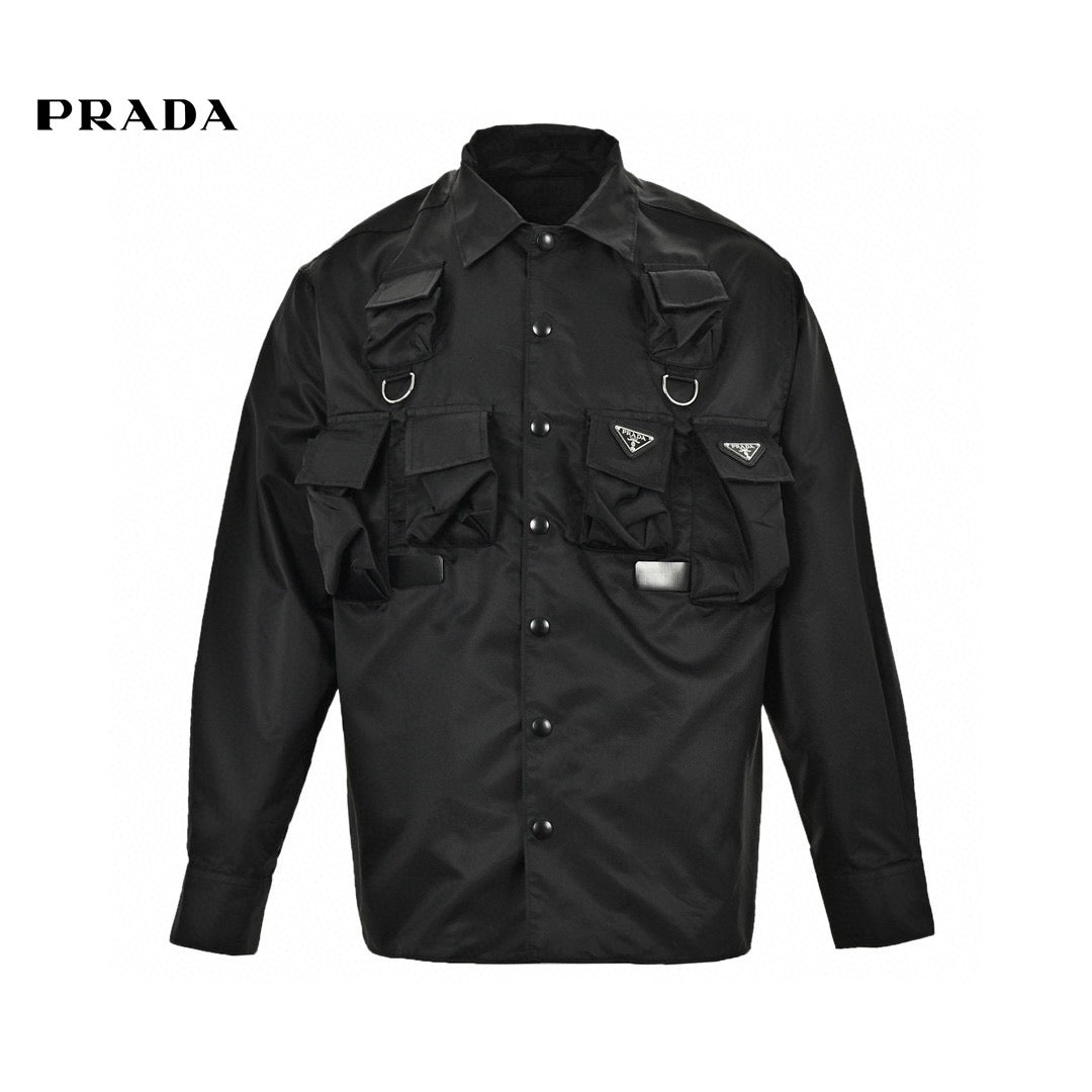 Pra*a military style jacket - black