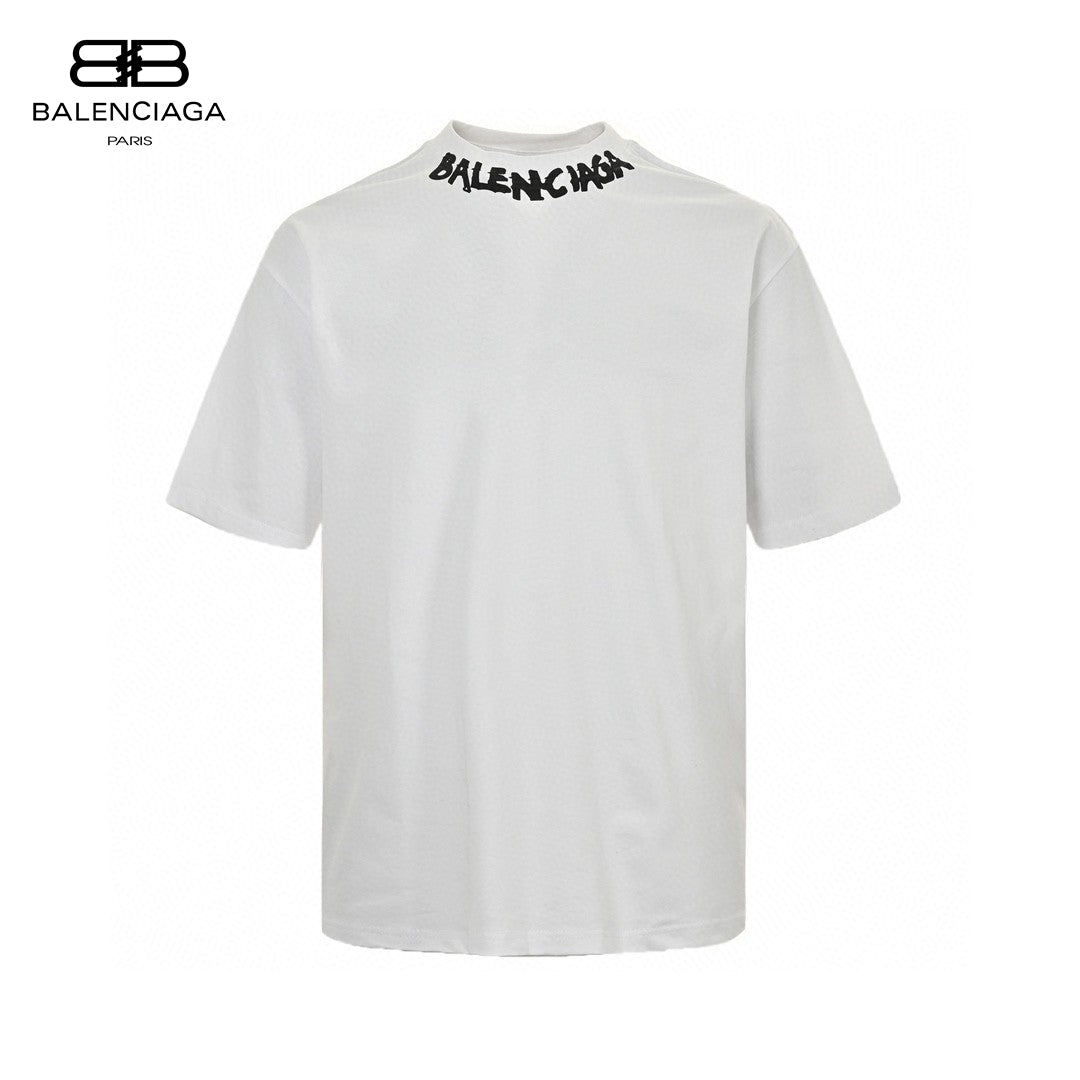 Ba*len*cia*ga distorted logo t-shirt (white)