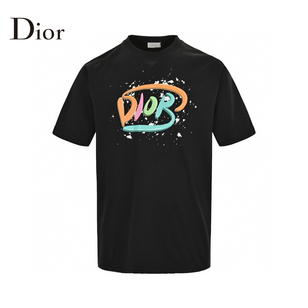 D*or multicolor logo black t-shirt