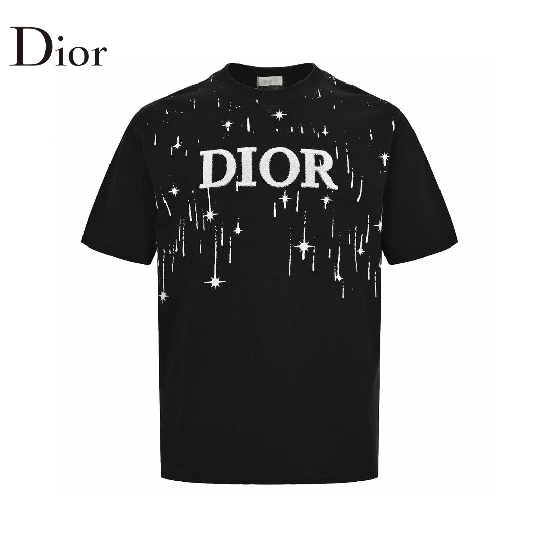 D*or starry sky t-shirt in black