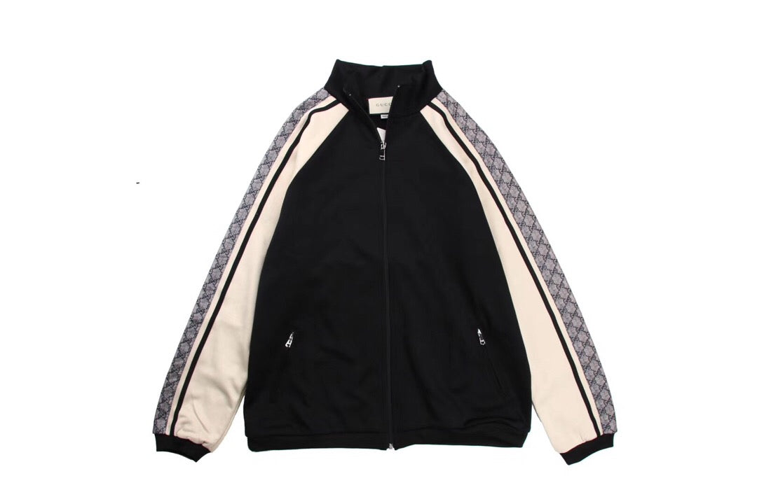 g*u*i gg S*p*e stripe track jacket - black