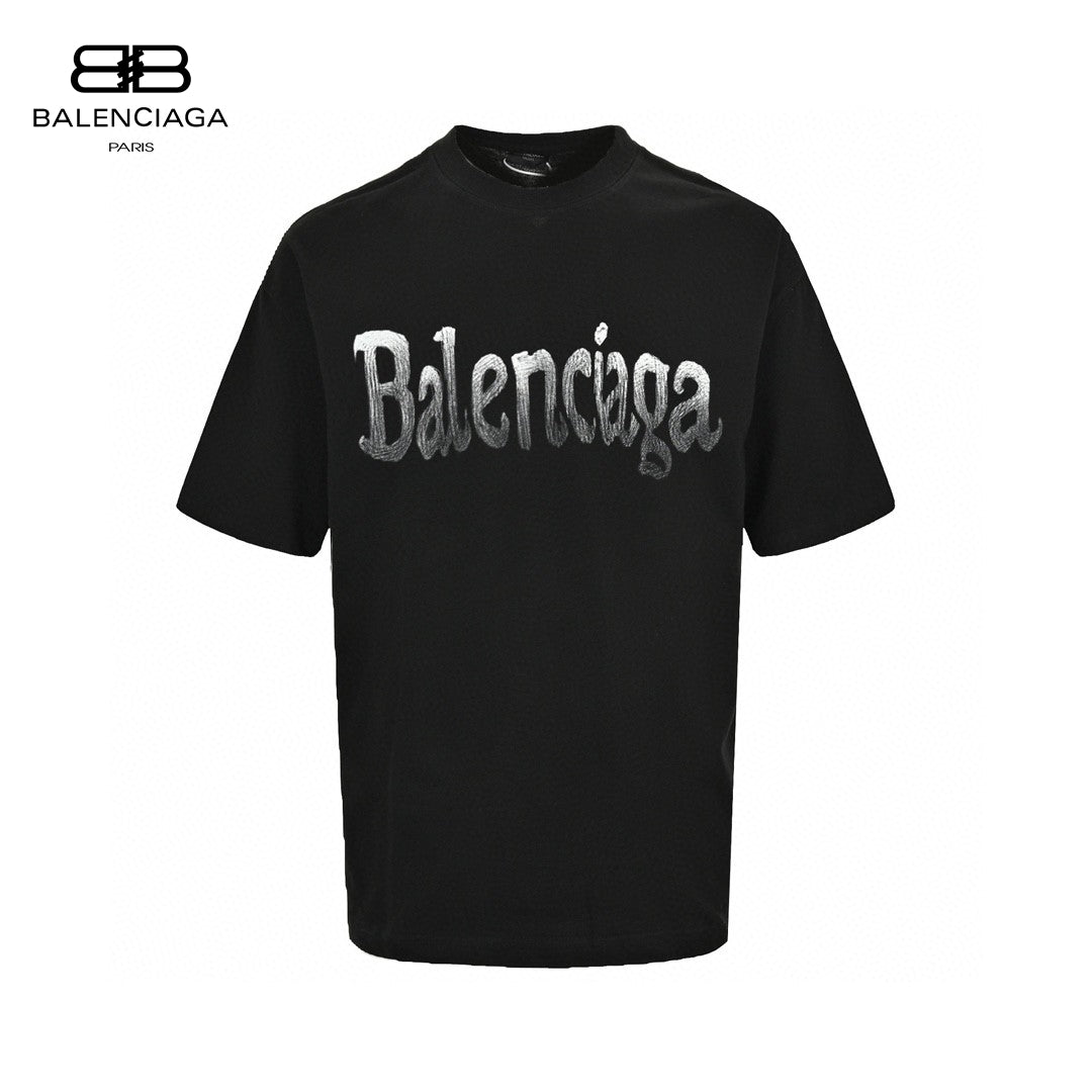 Ba*len*cia*ga gradient logo t-shirt (black)