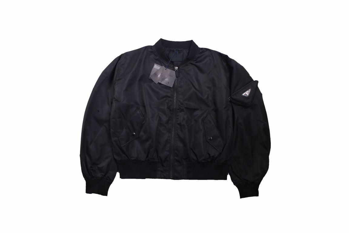 Pra*a black bomber jacket