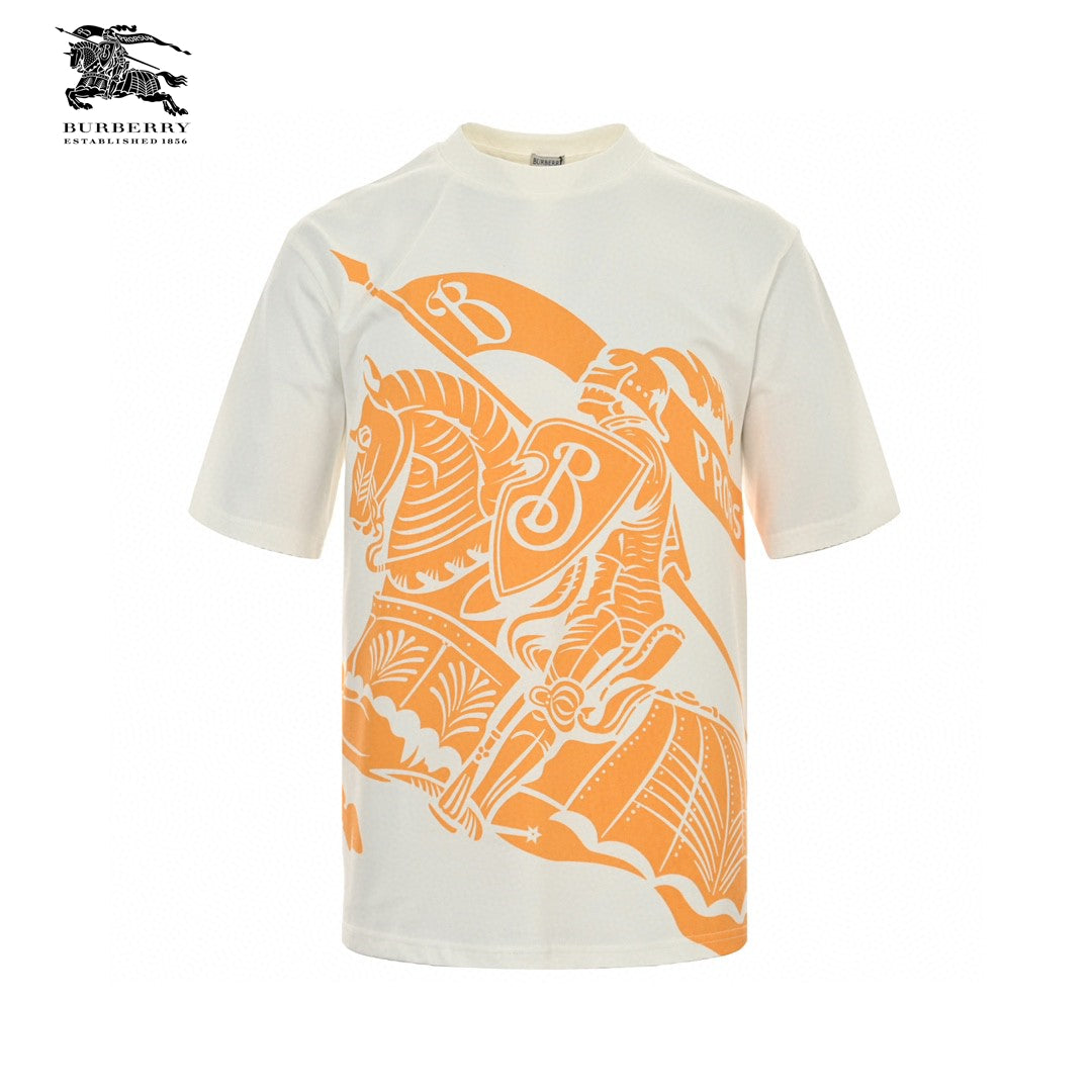 B**rry knight print t-shirt (cream/orange)