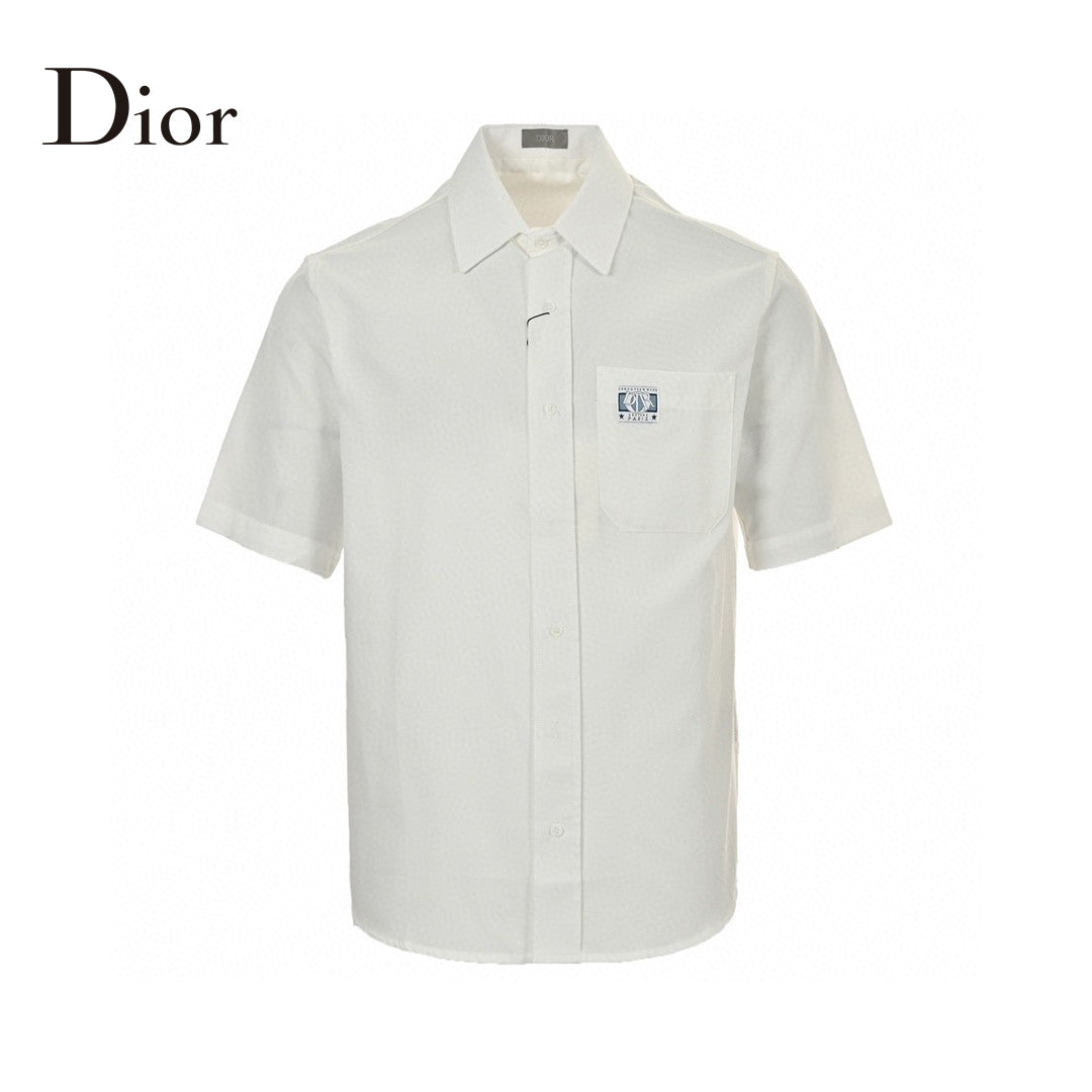 D*or short sleeve button-up shirt (white)