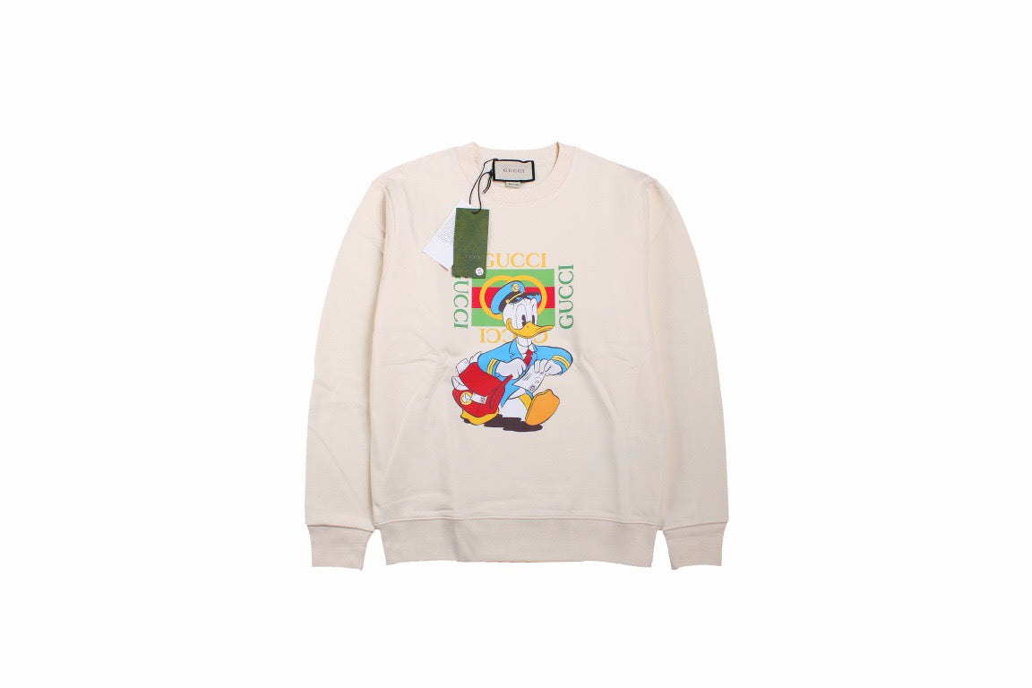 G*u*i donald duck sweatshirt - cream