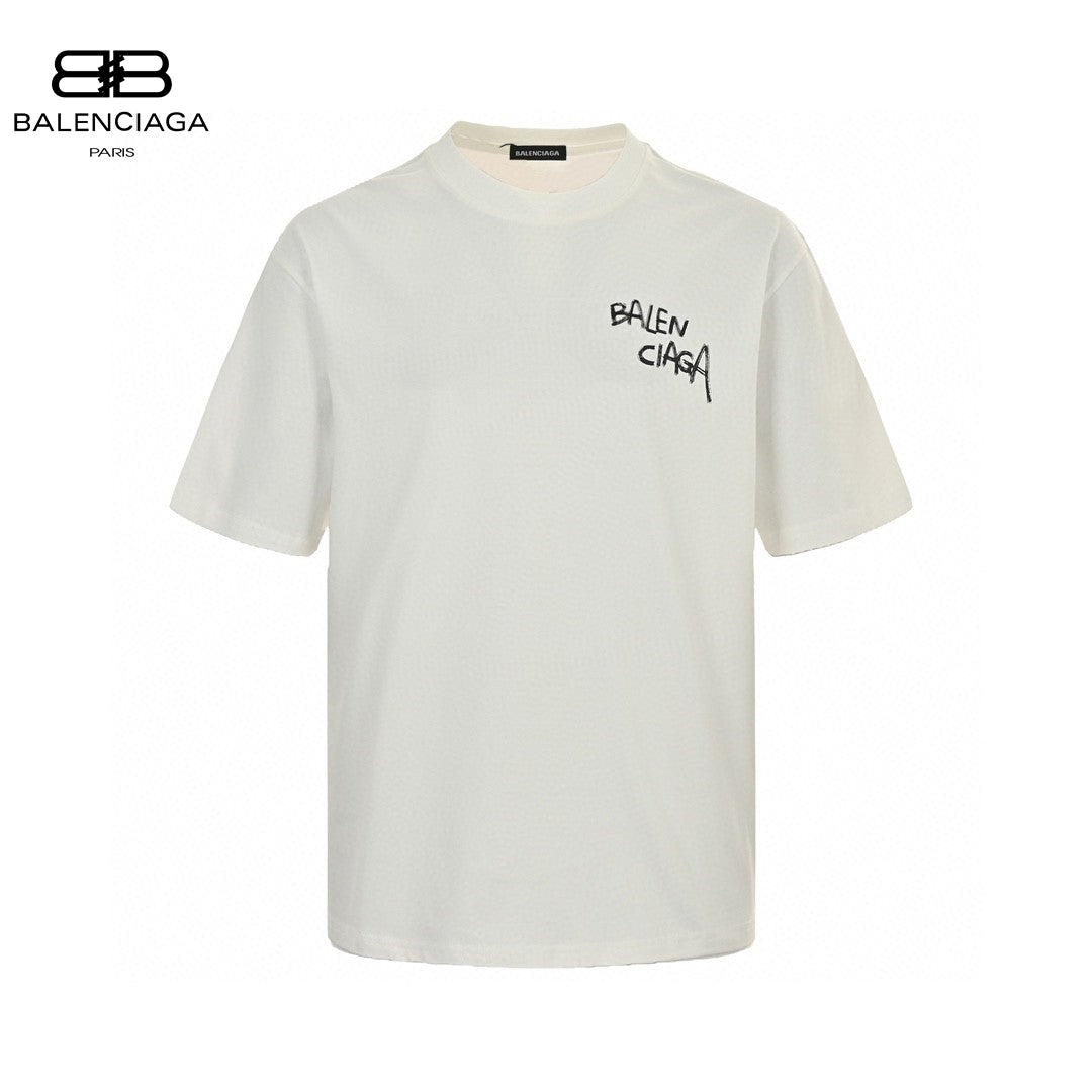 Ba*len*cia*ga graffiti logo white t-shirt