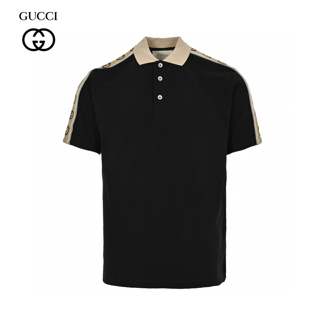 G*u*i polo shirt with logo tape