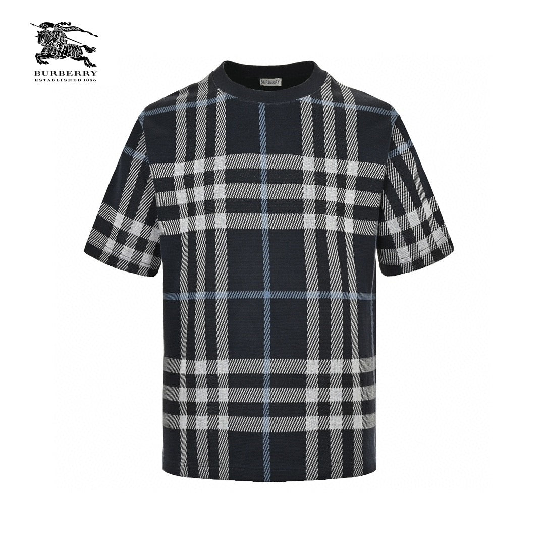 B**rry navy check t-shirt