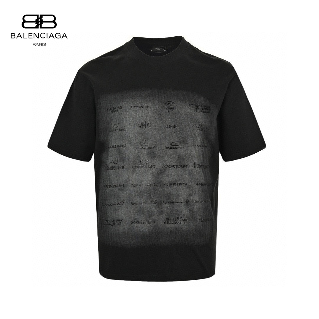 Ba*len*cia*ga graphic print t-shirt (black)
