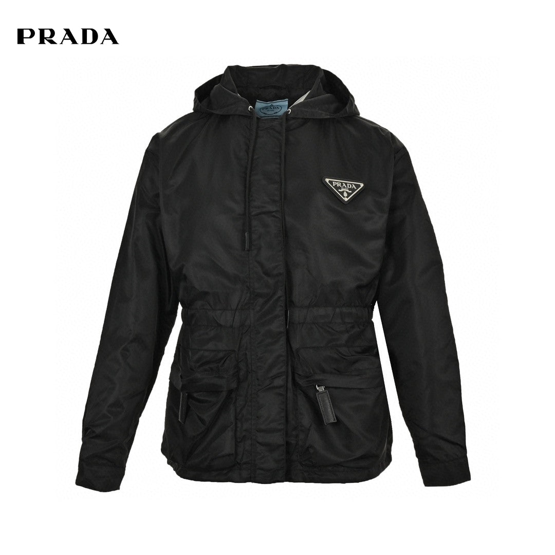 Pra*a nylon hooded jacket