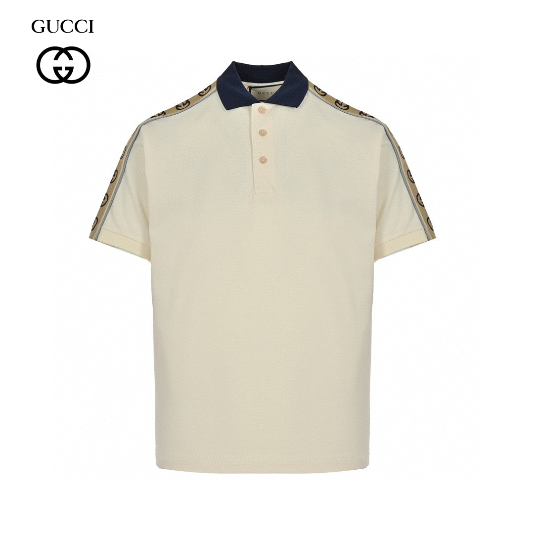 G*u*i polo shirt with logo tape