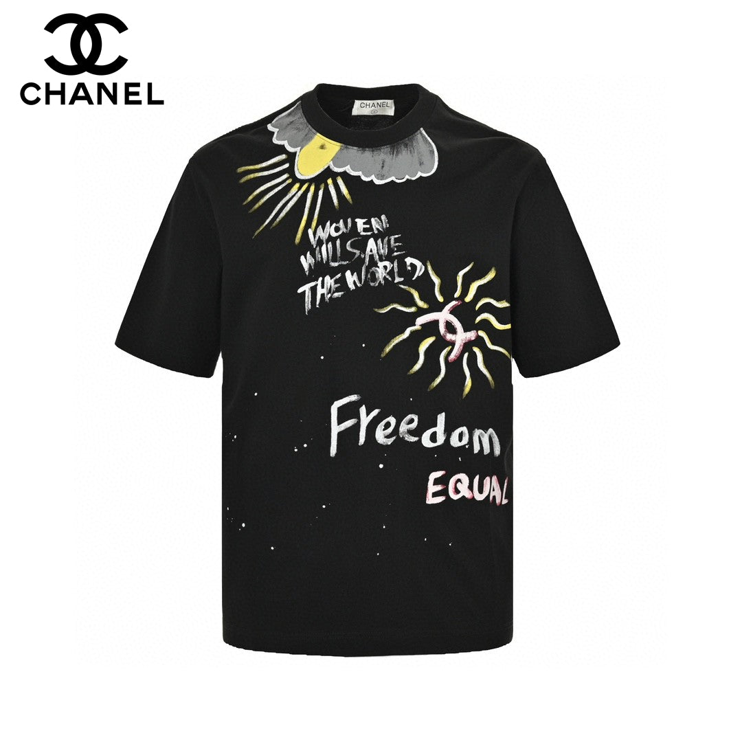Ch*el "women will save the world" t-shirt in black
