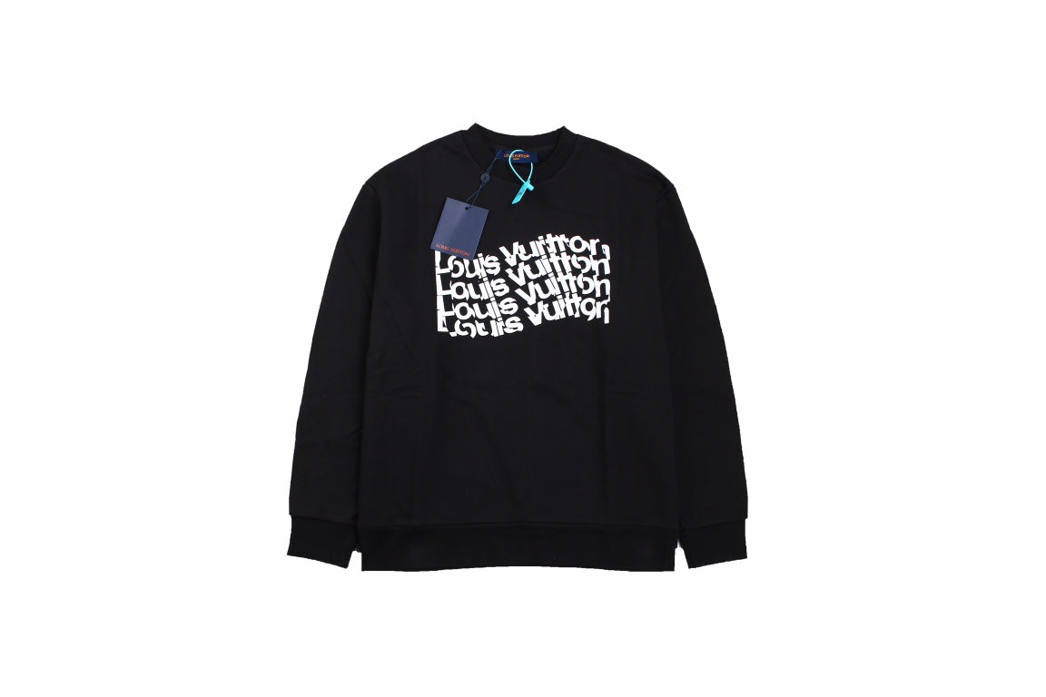 Pra*a repeated logo sweatshirt