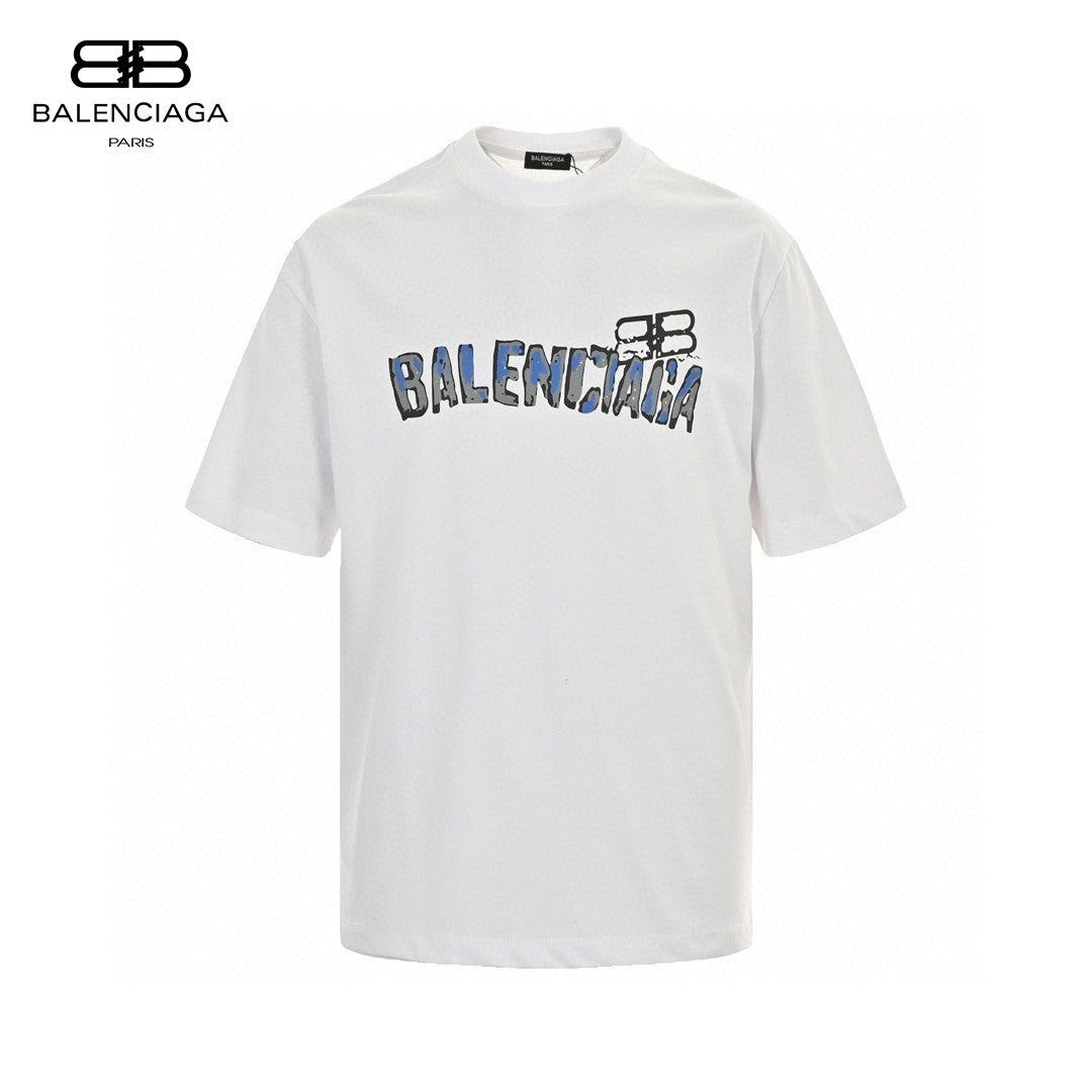 Ba*len*cia*ga graphic logo t-shirt (white)