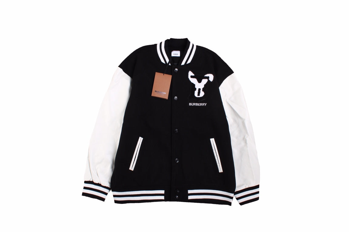 B**rry varsity jacket - black and white