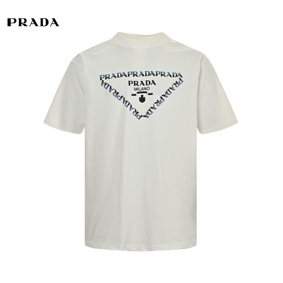 Pra*a white t-shirt with logo design