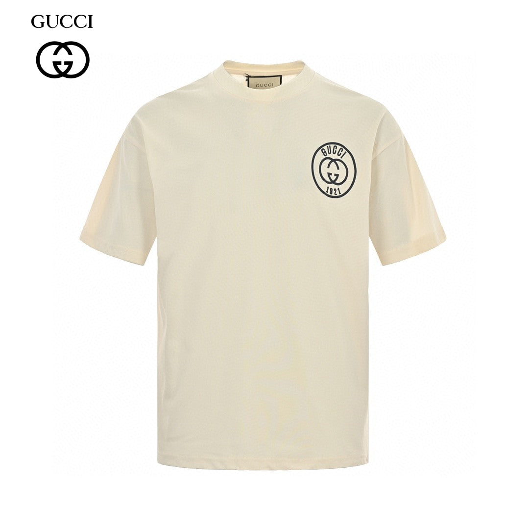 G*u*i 1921 logo graphic t-shirt (beige)